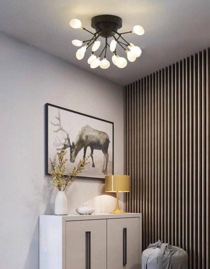 Люстра черная Avalure, металл, стекло 88*57 см, G4