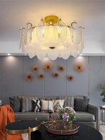 Люстра подвесная, медный, стекло, TUCKER 50*18 металл, E14.