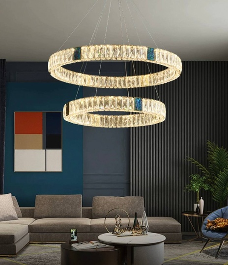 Люстра подвесная CAGDAS 150*150 бронза, кристалл, металл, LED.