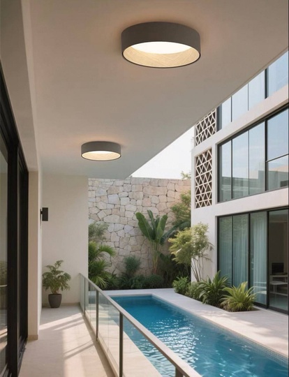 Потолочный светильник черный Elystrix, металл, 73*13 см, светодиодная, LED