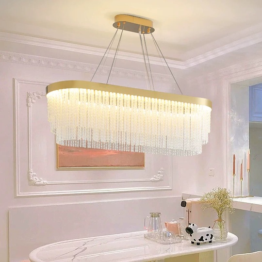 Люстра подвесная, медный, ПММА, JEFF 100*29 металл, LED.