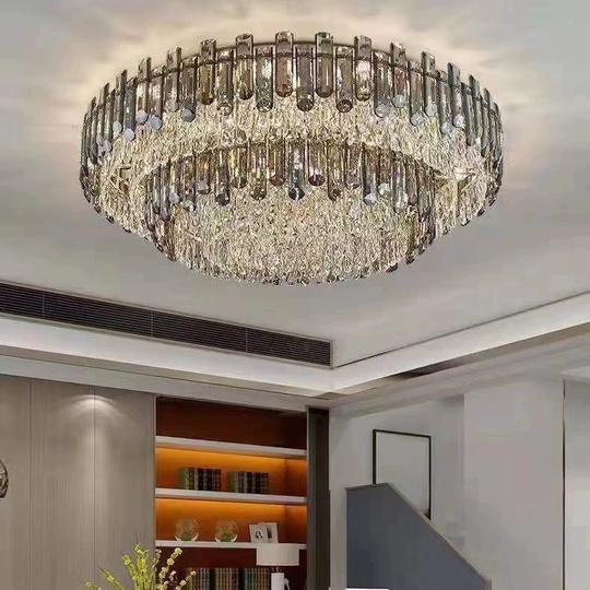 Потолочный светильник, медь, хрусталь, CHARITY 100*36 металл, Е14.