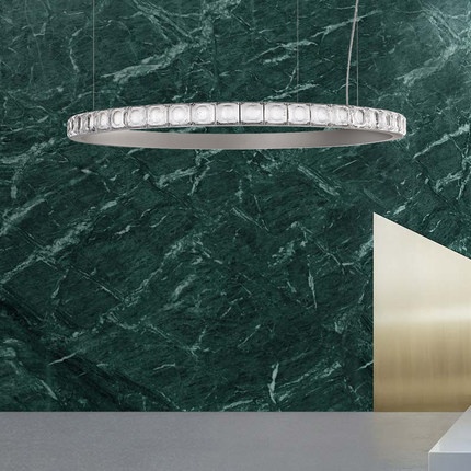 Люстра подвесная MAI HE MAI титановый цвет. 80 см. LAMAR - люстра с кристаллами, LED, 45 Вт