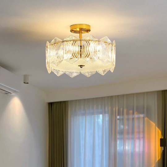 Люстра подвесная, медный, стекло, BEAR 60*18 металл, E14.