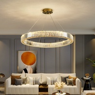 Люстра подвесная, золото, кристалл, CHIP 80*12 металл, E14.