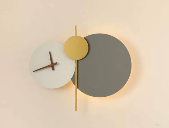 Настенный светильник, Бра, FRANKLIN 40*48, серый, белый, золотой, металл, LED.