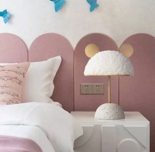 Настольная лампа MIKI 46*29, металл, смола, бежевый