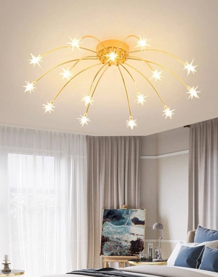 Люстра золотая Altreve, металл, стекло, 60*18 см, G4