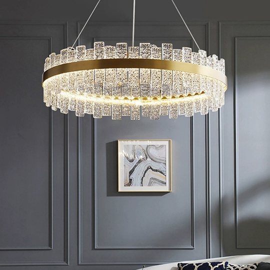 Люстра подвесная, медный, хрусталь, FASHIONABLE 120*16, металл, LED.