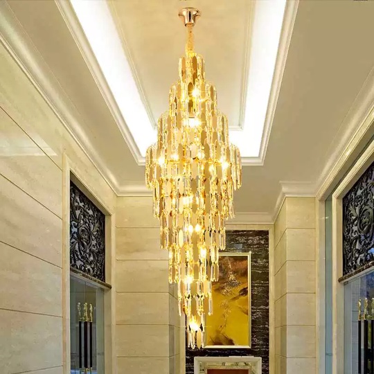 Люстра подвесная, золото, кристалл, FLASH 70*210 металл, E14.