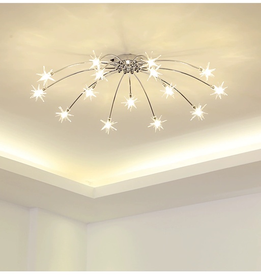 Люстра серебряная Elymbra, металл, стекло, 60*18 см, G4