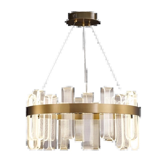 Светильник подвесной медный Evolqua, металл, трос 120 см, 100*30 см, LED