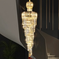 Люстра подвесная, золото, кристалл, RUFUS 100*400 металл, E14.