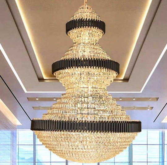 Люстра подвесная, золото, хрусталь, BUSTER  100*150 металл, E14.