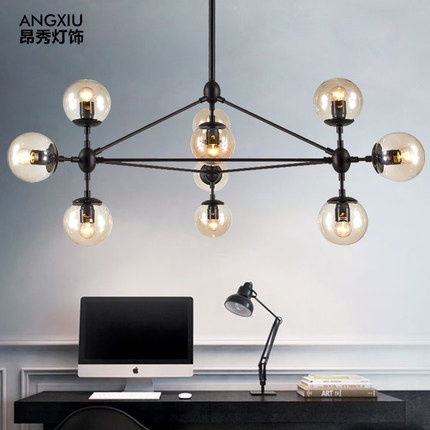 Дизайнерский светильник черный 104*60 см, led, железо, железо