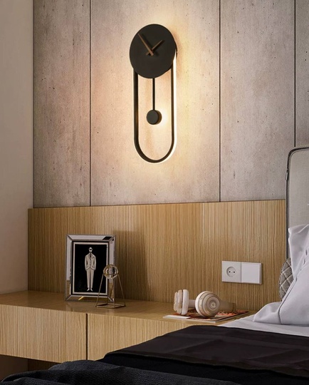 Настенный светильник, Бра, FREDERICK 22*56, песочно-черный, металл, LED.