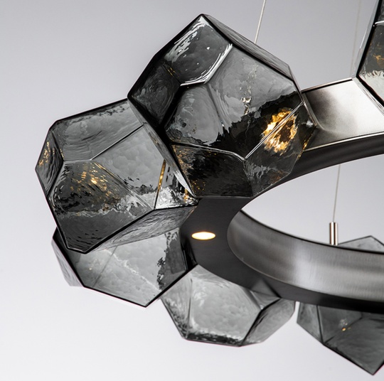 Люстра подвесная MAI HE MAI черная. 80*13 см. JENNA - люстра черная 12 плафонов, G9, 41 Вт