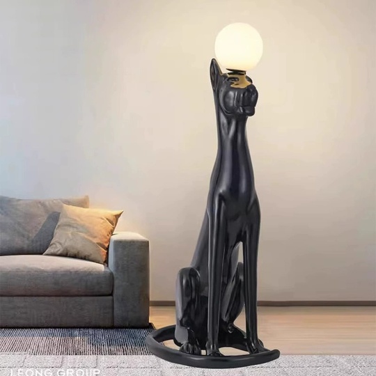 Торшер черный леопард Altrivo, 60*40*140 см, LED, Е14, смола, стекловолокно, 8 Вт