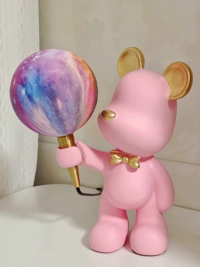 Настольная лампа розовая, TEDDI, 25*47