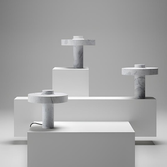 Настольная лампа мрамор MARBLE 36*39 см, светодиодная, имитация мрамора