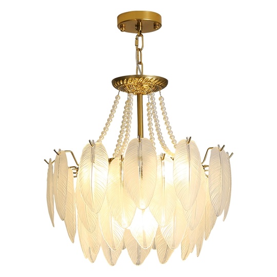 Люстра подвесная EZGI 60*40 золото, стекло, металл, Е14.