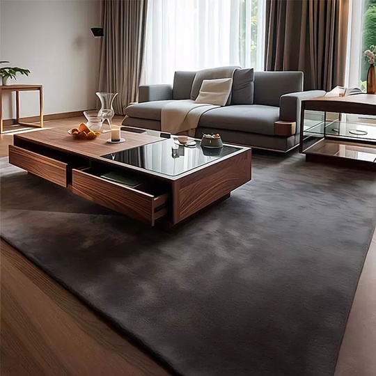 Прямой диван Jackson темный орех, кожа, 220*80*75 см