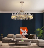 Люстра подвесная ERGEM 100*32 золото, стекло, металл, LED.