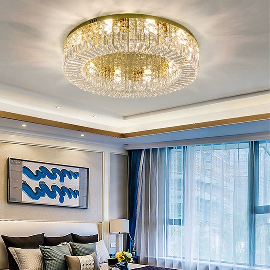 Люстра подвесная, золотой, кристалл, SOPHISTICATED 40*18, металл, LED.