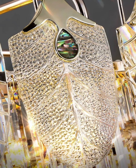 Подвесной светильник IBRAHIM 80*20, золотой, стекло, Е14.