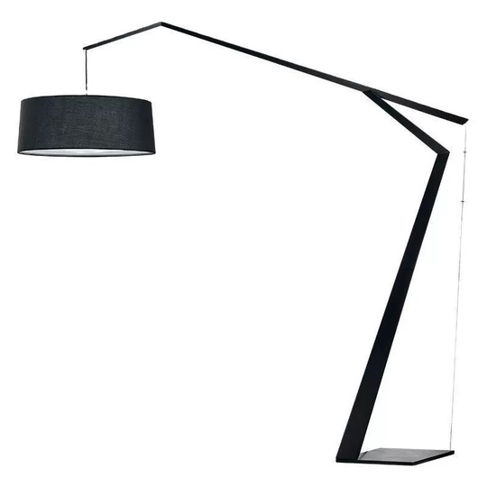 Торшер, черный, Lumens 186*186, светодиодный, E27, металл, ткань