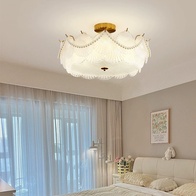 Люстра подвесная, медный, стекло, AGNESS 40*21, металл, E14.