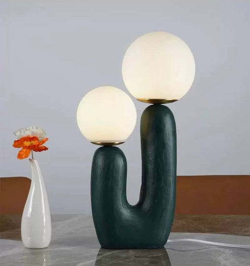 Настольная лампа NOVA 28*48, зеленая, смола