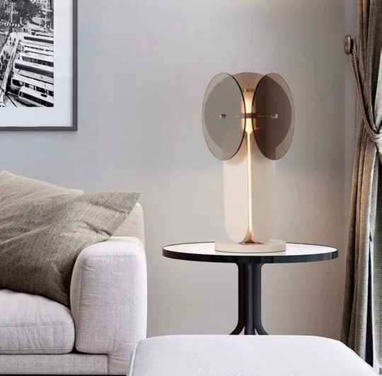 Настольная лампа CUBA 30*51,  капучино, мрамор, металл