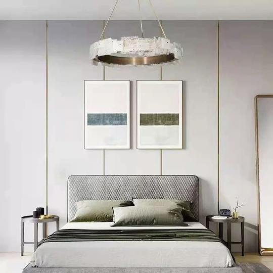 Светильник подвесной бронзовый Alveris, металл, трос 100 см, 60*18 см, LED