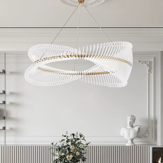 Люстра подвесная, медь, ПММА, HERVEY 100*24, металл, LED