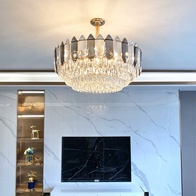 Люстра подвесная BERKE 60*30 дымчатый, стекло, металл, Е14.