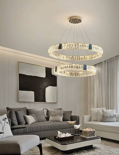 Люстра подвесная CAGDAS 100*150 бронза, кристалл, металл, LED.