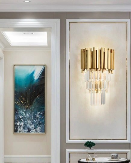 Настенный светильник титановое золото FRIDESWIDE, Бра 30*55, металл, Е14.