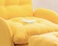 Кресло-Кровать желтое с пуфиком для ног, 73х85х105 см
