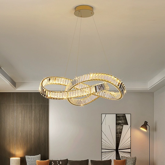 Люстра подвесная, медный, кристалл, AYSEGUL 60*28, металл, LED.