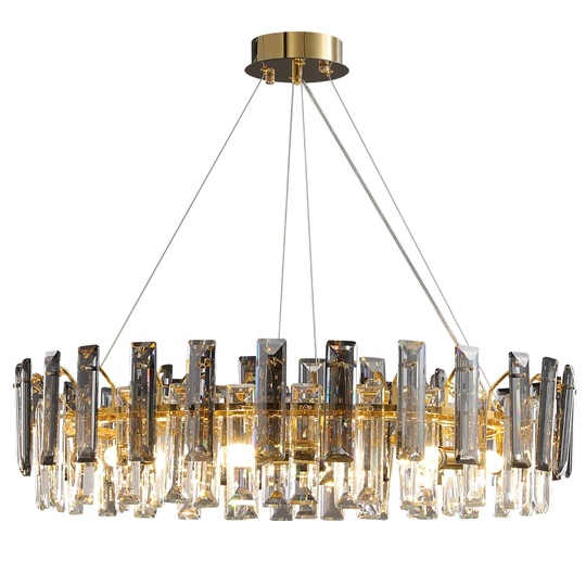 Люстра подвесная ANAR 80*26 золото, кристалл, металл, Е14.