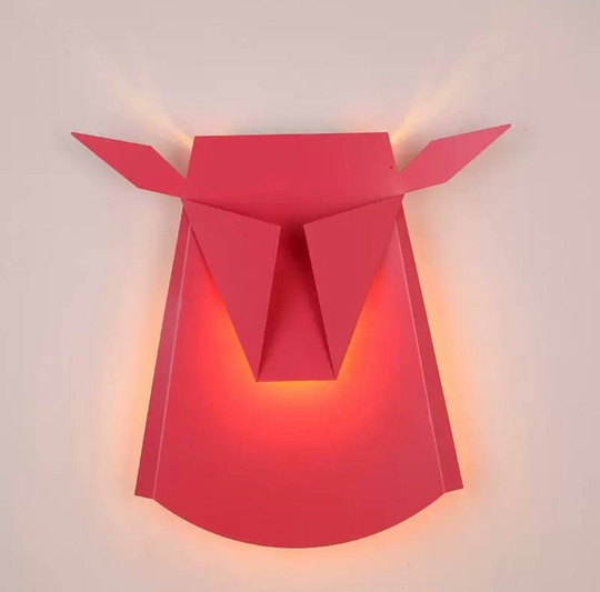 Настенный светильник, БРА GOKER 38*35, розовый, металл, LED.