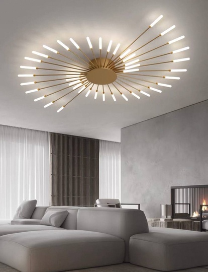 Люстра золотая Eltora, металл, 105*9 см, светодиодная, LED