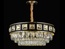Люстра подвесная ALTIN 60*31 золото, черный, хрусталь, металл, E14.