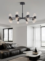 Люстра подвесная, черный, ПММА, AEGEN 70*30, металл, LED