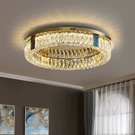 Люстра подвесная CENNET 80*12 золотой, хрусталь, металл, LED.