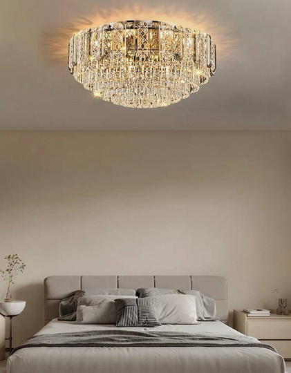 Потолочный светильник, медь, хрусталь, CLEOPATRA 95*40 металл, Е14.