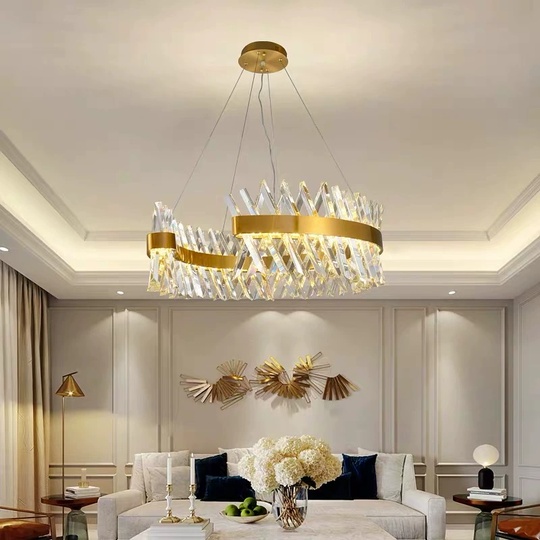 Люстра подвесная, медный, стекло, RADIANT 100*30, металл, LED.