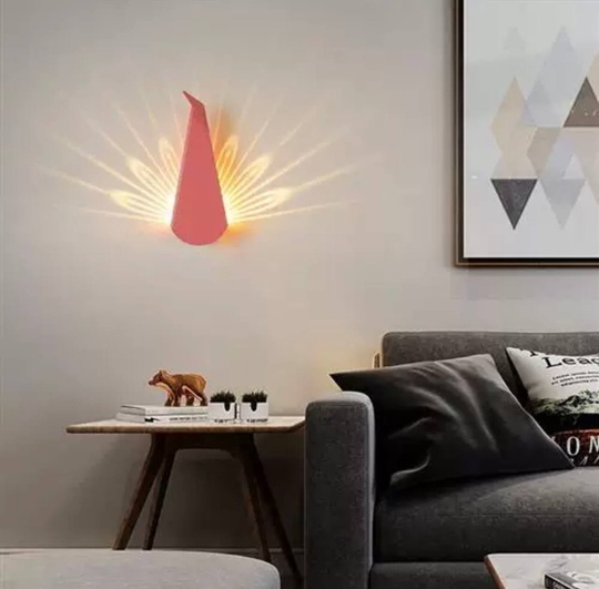 Настенный светильник, БРА EMRE 14*36, розовый, металл, LED.