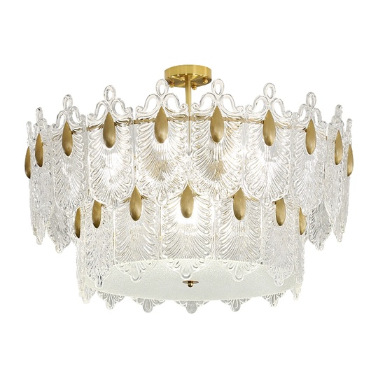 Люстра подвесная, медный, стекло, CHIMES 50*23, металл, E14.